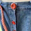 画像8: Vintage rope belt&red button denim skirt