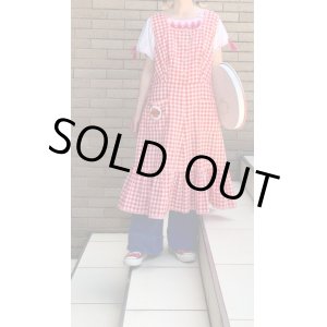 画像: Vintage checkered lace line sleeveless dress