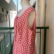 画像7: Vintage checkered lace line sleeveless dress