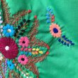 画像10: (SALE)Vintage flower embroidery gr mexican dress