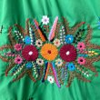 画像9: (SALE)Vintage flower embroidery gr mexican dress