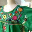 画像4: (SALE)Vintage flower embroidery gr mexican dress