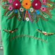 画像11: (SALE)Vintage flower embroidery gr mexican dress