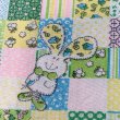 画像14: Vintage rabbit and bird patchwork pattern curtain B