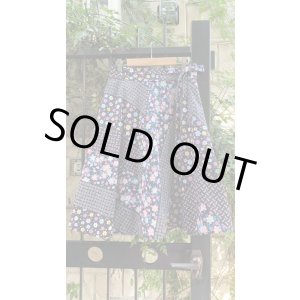 画像: Vintage flower pattern wrap skirt