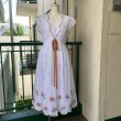 画像5: 60'S Vintage dot&flower embroidery ribbon dress