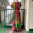 画像6: 70'S patchwork printed apron dress