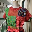 画像2: 70'S patchwork printed apron dress