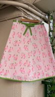 画像9: Vintage pink lightgreen stork printed wrap skirt