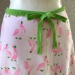 画像2: Vintage pink lightgreen stork printed wrap skirt