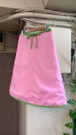 画像10: Vintage pink lightgreen stork printed wrap skirt