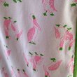 画像14: Vintage pink lightgreen stork printed wrap skirt