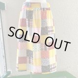 画像: Vintage patchwork printed wrap skirt