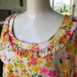 画像2: Vintage colorful flower printed frill line dress