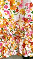 画像14: Vintage colorful flower printed frill line dress