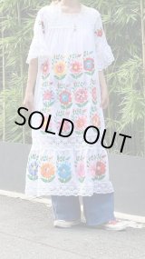 画像: Vintage flower embroidery 2way dress