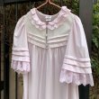 画像1: Vintage flower lace cotton flannel neglige dress