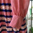 画像5: Vintage checkered&polka dots loop string line dress