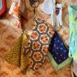 画像1: Vintage dresden patchwork printed quilting mittens