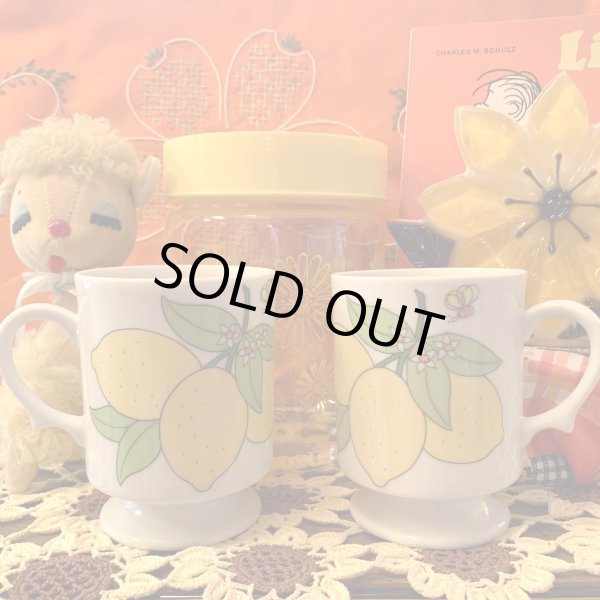 画像3: Vintage lemon flower printed stacking mug　A