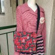 画像1: Vintage flower bandana pattern denim quilting shoulder bag