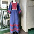 画像1: 70S flare sleeves bandana maxi dress