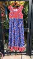 画像6: Vintage camel&fish&butterfly&bird&flower printed sleeveless dress