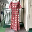 画像1: Vintage butterfly printed flaresleeves dress