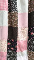 画像5: Vintage pk/wh/bk patchwork long skirt