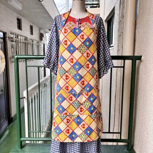 画像: Vintage patchwork printed apron