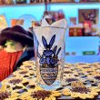 画像1: Vintage happy holiday glass  ウサギ