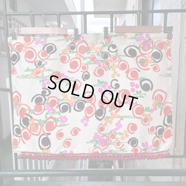 画像1: Vintage kurukuru flower cafe curtain