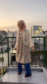 画像: 50'S〜60'S Vintage flower embroidery mohair cardigan