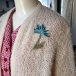 画像2: 50'S〜60'S Vintage flower embroidery mohair cardigan