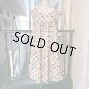 画像: Vintage patchwork printed sleeveless dress