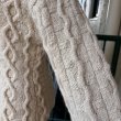 画像5: Vintage ivory cable tying hand knit cardigan