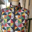 画像2: Vintage patchwork printed reversible down vest