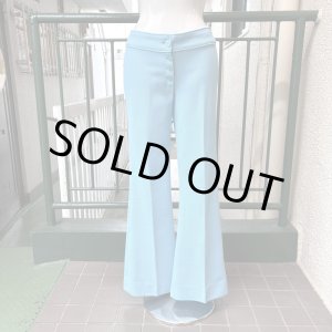 画像: Vintage light blue poly flare pants