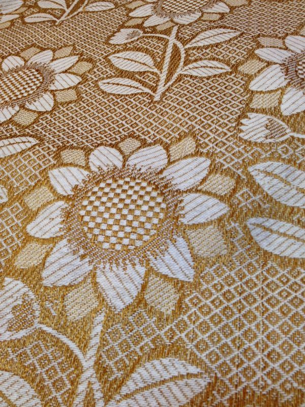 画像: Ｌｉｇｈｔ　Ｂｒｏｗｎ FLOWER カットクロス