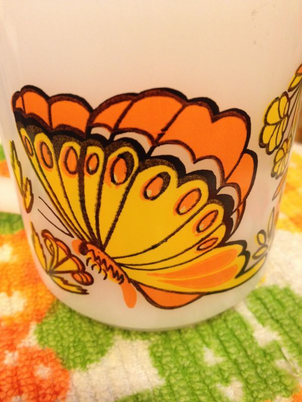 画像: Glasbake Butterfly Mug