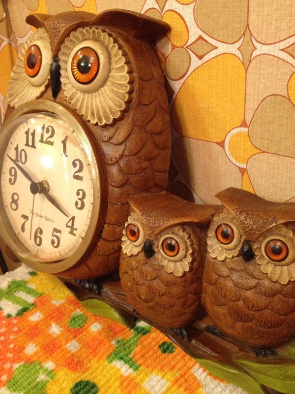 画像: Pair Owl Wall Clock