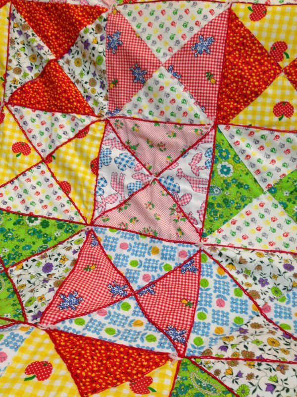 画像: カラフルpatchwork quilt