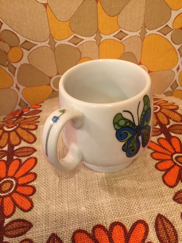 画像: BL/GR butterfly　Mug