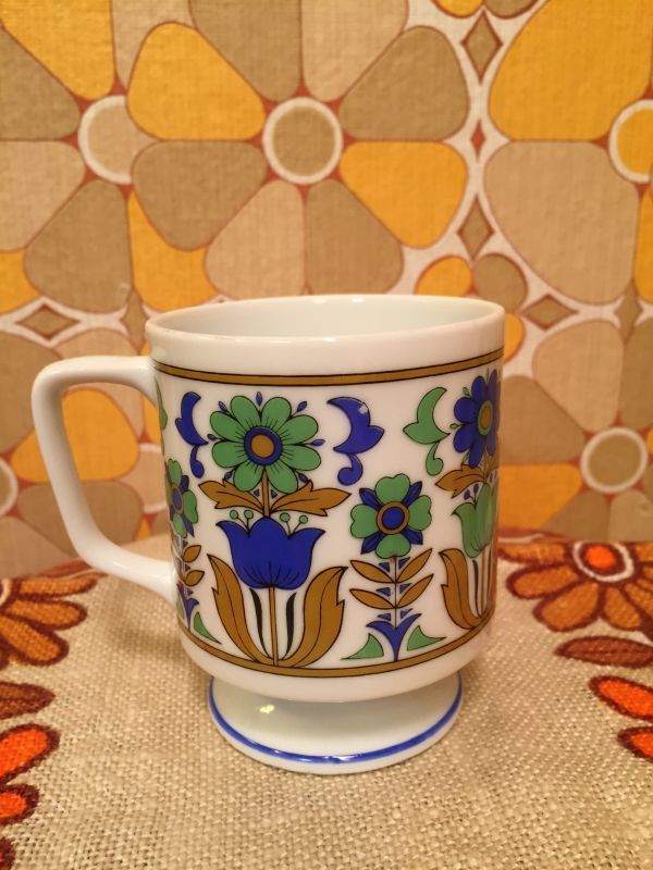 画像: BL/GR FLOWER Mug