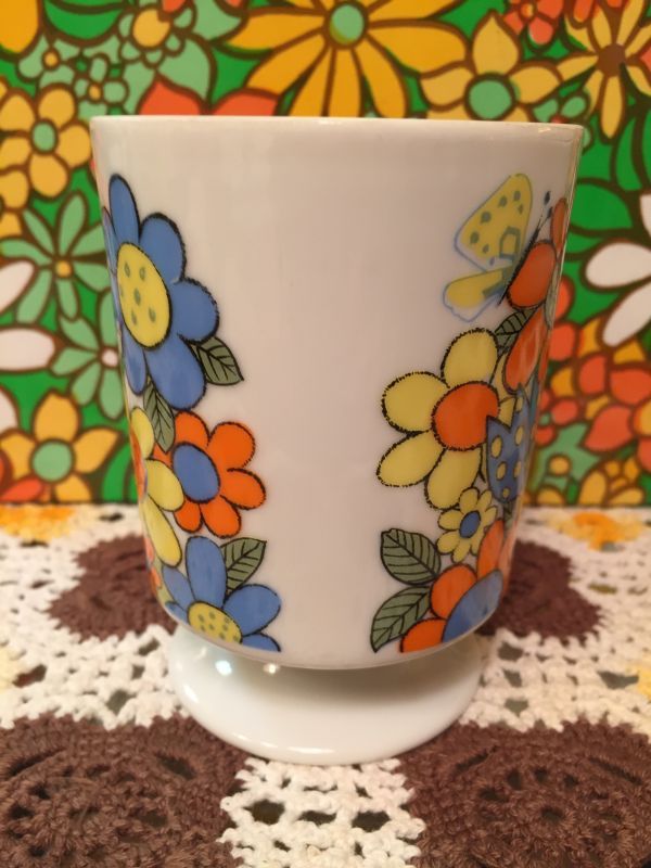 画像: レトロFLOWER脚付きMug