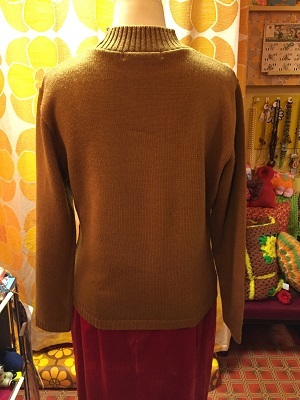 画像: マスタード菱形模様knit