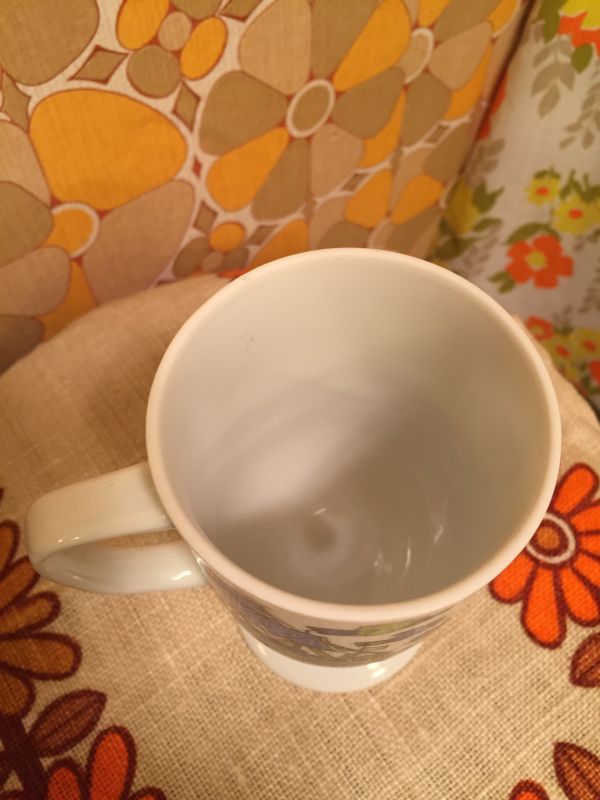 画像: GR/BL レトロ柄　脚付きMug