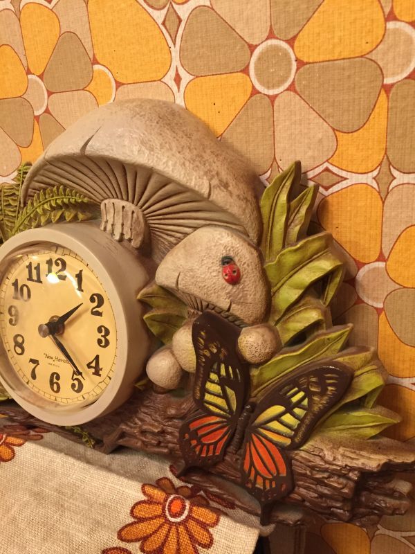 画像: Mushroom/Butterfly/Ladybird Wall Clock