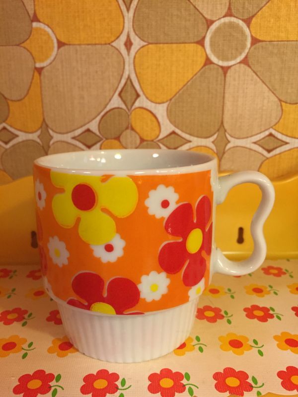 画像: OR/YE レトロFLOWER Mug