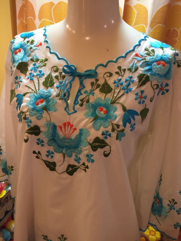 画像: BL/GR FLOWER刺繍　ひらひらおりぼんTOPS